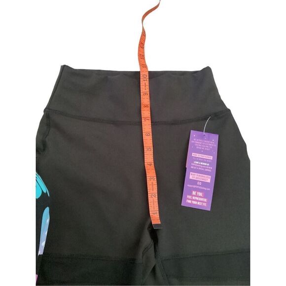 Nwt High Waisted Semi Sheer Strappy Leggings With Pockets Sexy Athletic Sporty L - Picture 6 of 9